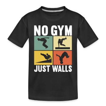 Parkour Freerunning - T-shirt bio Premium Enfant - noir - Devant