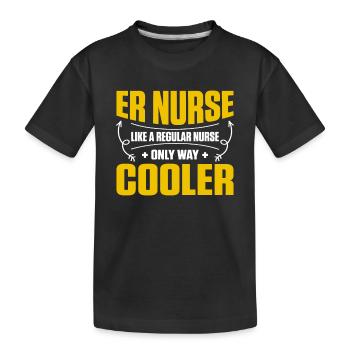 Nurse in the emergency room - Kids' Premium Organic T-Shirt - black - Front