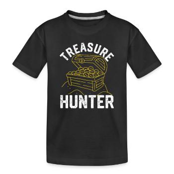 Treasure Hunter Funny Geocaching Metal Detection - T-shirt bio Premium Enfant - noir - Devant