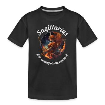 Signe du zodiaque du Sagittaire Astronomie du Sagittaire - T-shirt bio Premium Enfant - noir - Devant