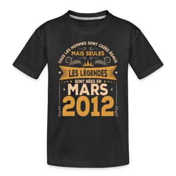 Mars 2012 | Mars 2012 anniversaire 2012 - T-shirt bio Premium Enfant - noir - Devant