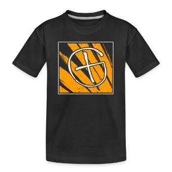 Geocaching GPS Container Zielmarkierung Schatz - Kinder Premium Bio T-Shirt - Schwarz - Vorne