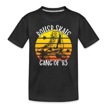 Rollschuhfahrer Rollerskates Rollschuh Gang 1983 - Kinder Premium Bio T-Shirt - Schwarz - Vorne