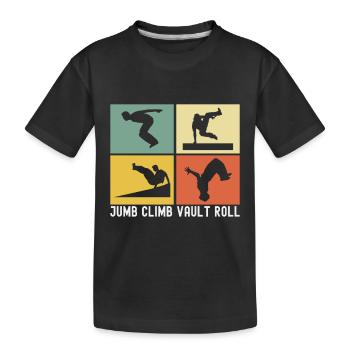 Parkour Freerunning - T-shirt bio Premium Enfant - noir - Devant