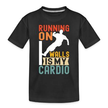 Parkour Freerunning - T-shirt bio Premium Enfant - noir - Devant