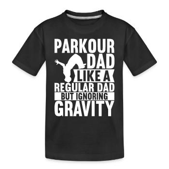 Parkour Freerunning - T-shirt bio Premium Enfant - noir - Devant