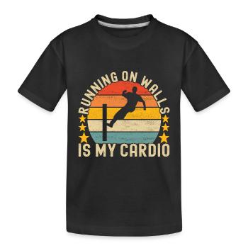 Parkour Freerunning - Kids' Premium Organic T-Shirt - black - Front