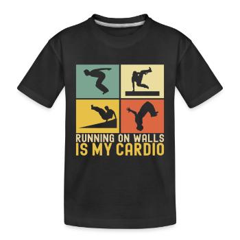 Parkour Freerunning - T-shirt bio Premium Enfant - noir - Devant