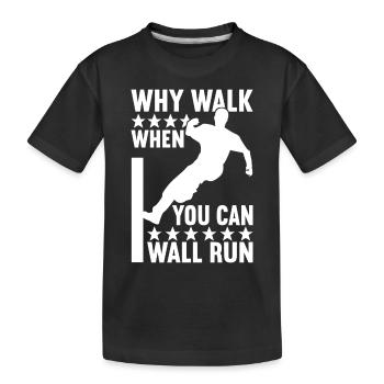 Parkour Freerunning - Kinder Premium Bio T-Shirt - Schwarz - Vorne