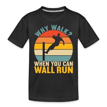 Parkour Freerunning - T-shirt bio Premium Enfant - noir - Devant