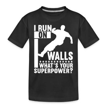 Parkour Freerunning - T-shirt bio Premium Enfant - noir - Devant