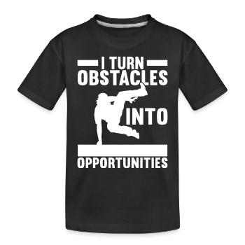 Parkour Freerunning - T-shirt bio Premium Enfant - noir - Devant