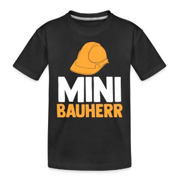 Bauherr - Kinder Premium Bio T-Shirt - Schwarz - Vorne