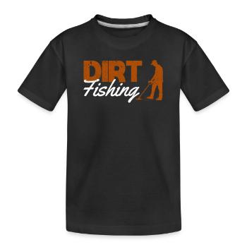 Dirt Fishing Funny Metalldetektion Detektor Detekt - Kinder Premium Bio T-Shirt - Schwarz - Vorne