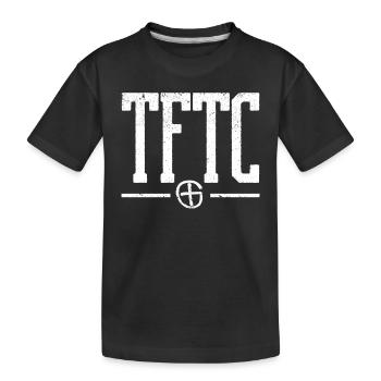 TFTC Lustiges Geocache Abenteuer Schatzsuche - Kinder Premium Bio T-Shirt - Schwarz - Vorne