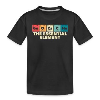 Geocacher Schnitzeljagd Geocache Das wesentliche - Kinder Premium Bio T-Shirt - Schwarz - Vorne