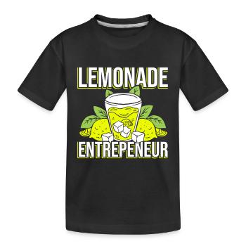 Lemonade Stand - Kids' Premium Organic T-Shirt - black - Front