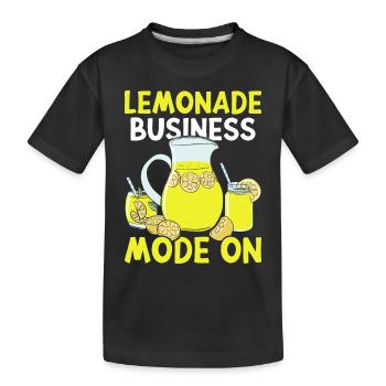 Lemonade Stand - Kids' Premium Organic T-Shirt - black - Front