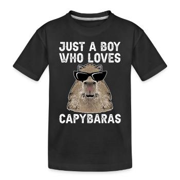 Rongeur Capybara - T-shirt bio Premium Enfant - noir - Devant