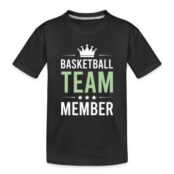 Équipe de basket-ball - T-shirt bio Premium Enfant - noir - Devant