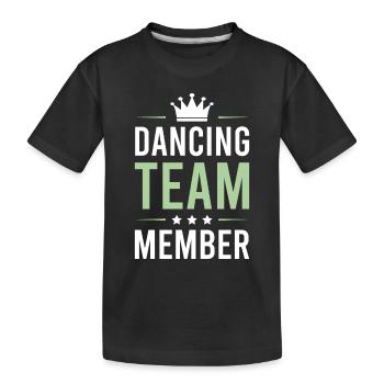 Dancing Team - Kinder Premium Bio T-Shirt - Schwarz - Vorne