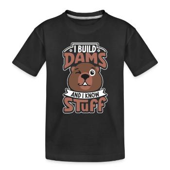 Beaver Fan Beaver Lover Funny Beaver Gift - Kids' Premium Organic T-Shirt - black - Front