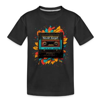Never forget 90s gift - Kinder Premium Bio T-Shirt - Schwarz - Vorne