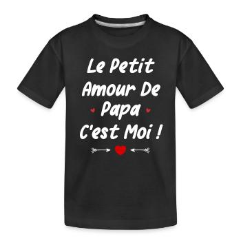 Le petit amour de papa c'est moi - T-shirt bio Premium Enfant - noir - Devant