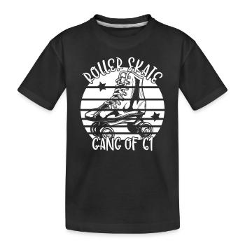 Rollschuhfahrer Rollerskates Rollschuh Gang 1961 - Kinder Premium Bio T-Shirt - Schwarz - Vorne
