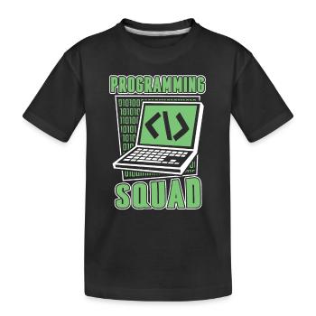 Programming Squad Software Developer Developer - Kids' Premium Organic T-Shirt - black - Front
