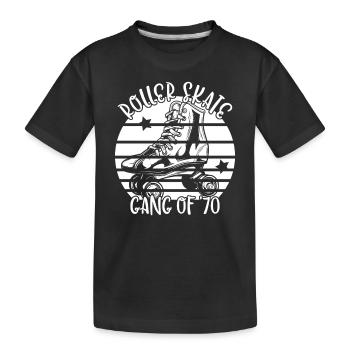 Patineurs à roulettes Patins à roulettes Roller Skate Gang 1970 - T-shirt bio Premium Enfant - noir - Devant