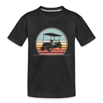 Golf Golfer - Kinder Premium Bio T-Shirt - Schwarz - Vorne