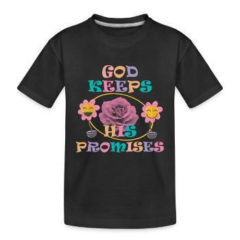 Dieu tient ses promesses 3 - T-shirt bio Premium Enfant - noir - Devant
