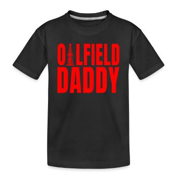 Tolles Ölfeld Papa Vatertag Design - Kinder Premium Bio T-Shirt - Schwarz - Vorne