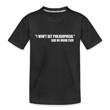 Débat philosophique Sentiment philoslothique - T-shirt bio Premium Enfant - noir - Devant