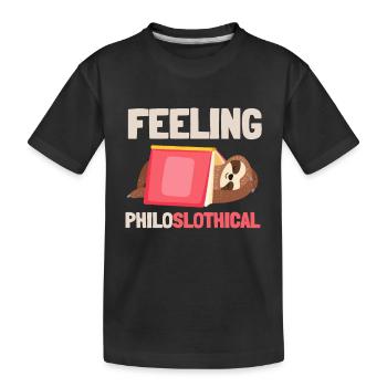 Débat philosophique Sentiment philoslothique - T-shirt bio Premium Enfant - noir - Devant