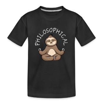 Débat philosophique Sentiment philoslothique - T-shirt bio Premium Enfant - noir - Devant