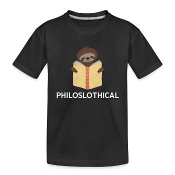 Débat philosophique Sentiment philoslothique - T-shirt bio Premium Enfant - noir - Devant