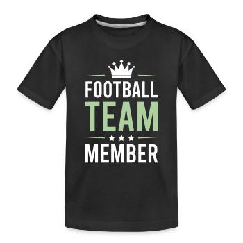 Football Team - Kids' Premium Organic T-Shirt - black - Front