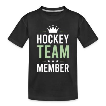 Hockey Team - Kids' Premium Organic T-Shirt - black - Front
