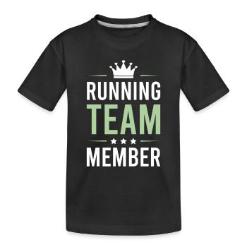 Équipe de course à pied - T-shirt bio Premium Enfant - noir - Devant