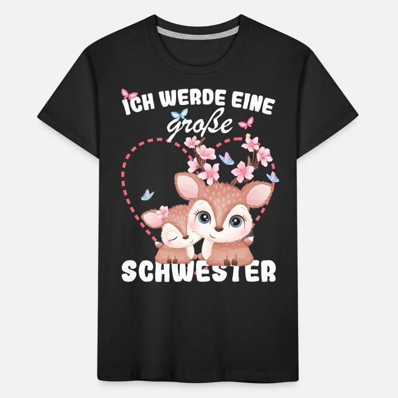 Ich Werde Eine Große Schwester 2025 Kinder Premium Bio T-Shirt