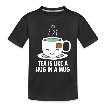 Kawaii Tea - Kids' Premium Organic T-Shirt - black - Front