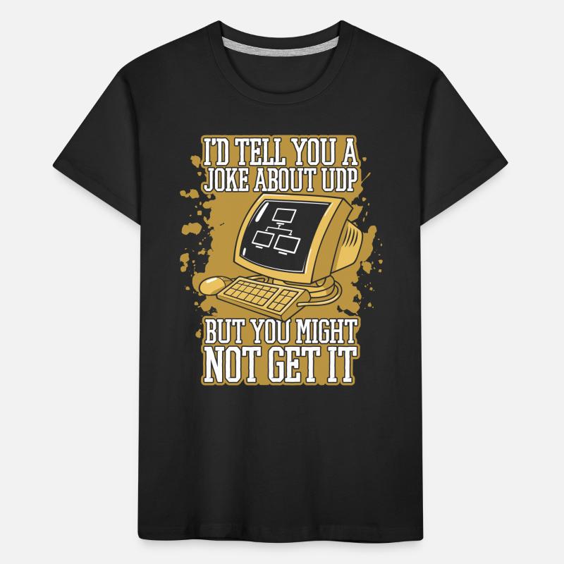 Je vous raconterais une blague sur UDP Developer Coder T-shirt bio Premium Enfant