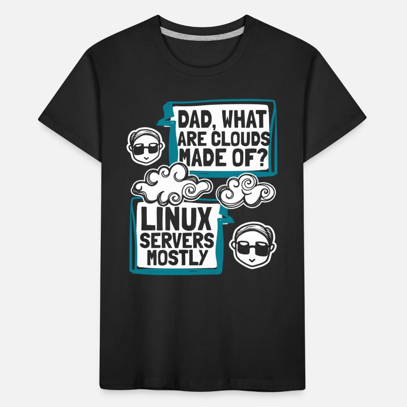 Dad What Are Clouds Made Of Developer Coder Kinder Premium Bio T-Shirt