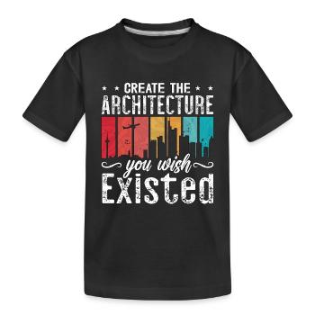 Créer l’architecture Retro Builder Architecture - T-shirt bio Premium Enfant - noir - Devant