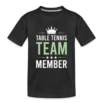 Tisch Tennis Team - Kinder Premium Bio T-Shirt - Schwarz - Vorne