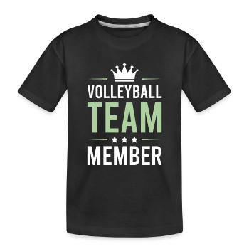 Volleyball Team - Kids' Premium Organic T-Shirt - black - Front