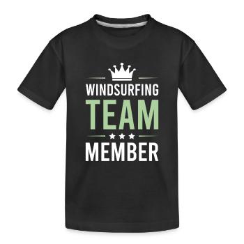 Windsurfing Team - Kinder Premium Bio T-Shirt - Schwarz - Vorne