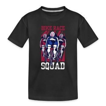 Radrennen Team Fahrrad Wettrennen Radrennfahrer - Kinder Premium Bio T-Shirt - Schwarz - Vorne